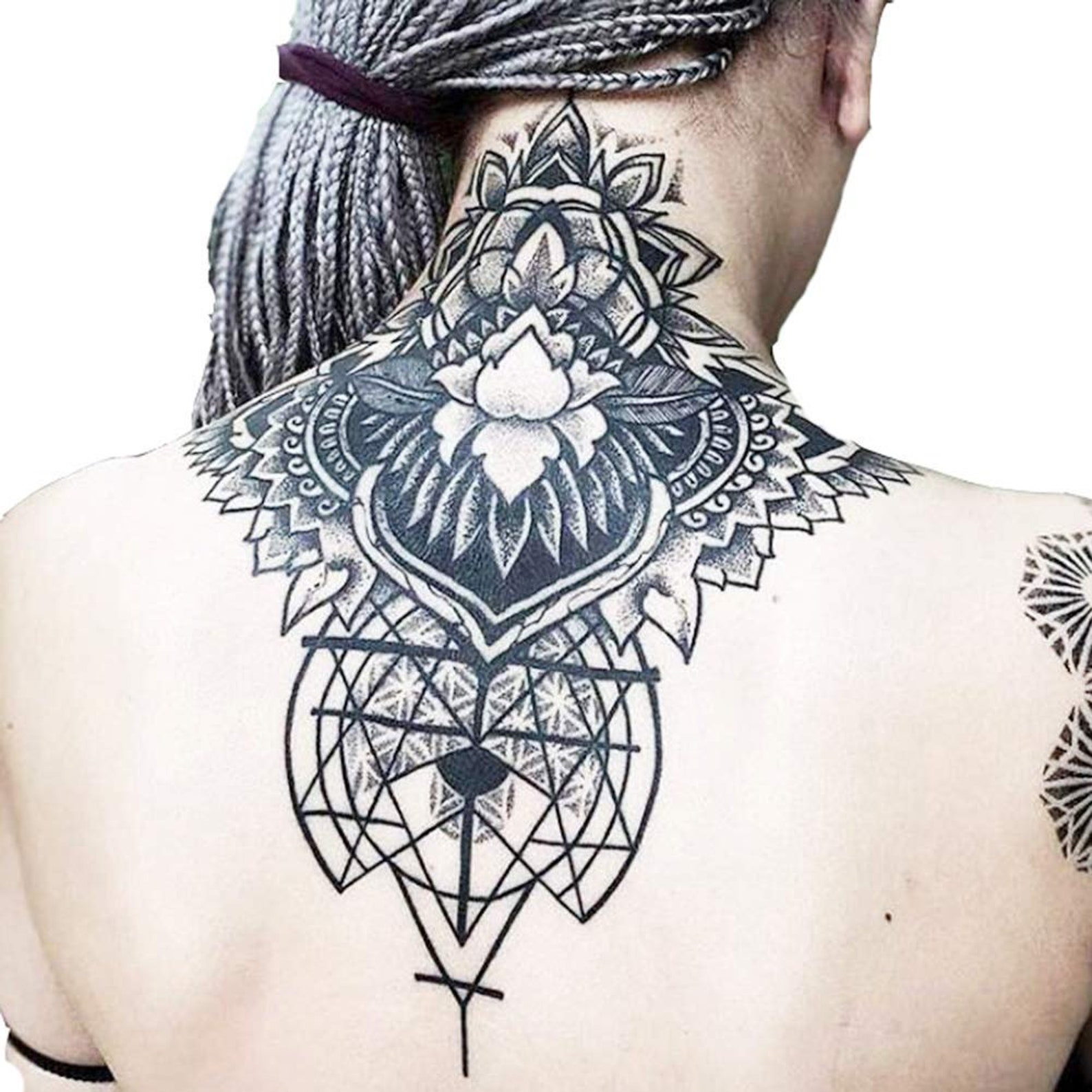 Tribal Warrior Neck Tattoo Flash Design PLUS Access to Over Etsy