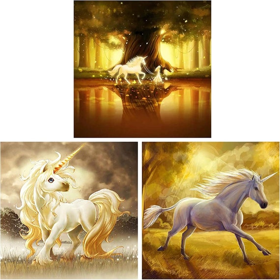 Unicorn Diamond Painting Kit for Adults Kids DIY Full Round Drill Diamond  Painting Art Dots with Too