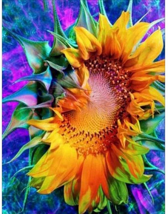 Diamond Painting Kits for Adults Sunflower, DIY Diamond Painting Sunflower  Gifts for Women, 5D Diamond Art Sunflower Decor 12 x 16