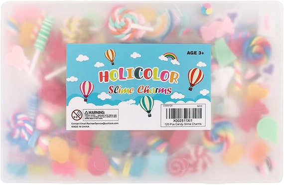 120 Pieces Assorted Kawaii Candy Sweet Charms for Crafts, Slime