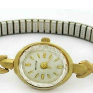 Benrus Lady&#39;s Diamonds Watch Solid 14k Yellow Gold