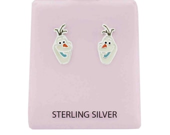 Olaf Enamel Stud Earrings .925 Sterling Silver