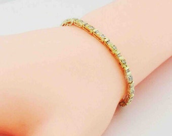 Genuine 1.36 Cts Diamonds Tennis Bracelet 10K Gold