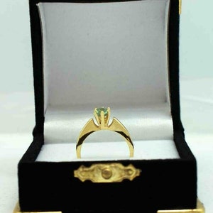 Alexandrite 0.68 Cts Solitaire Ring 10k Yellow Gold