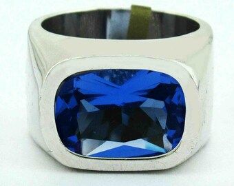 AAA Tanzanite 9.38 Cts Ring - Silver Plated
