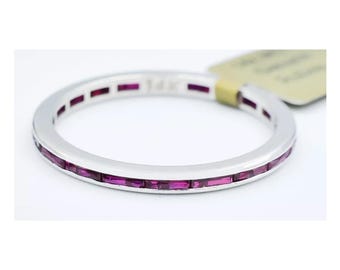 Echter Rubin Ring 585er Weißgold