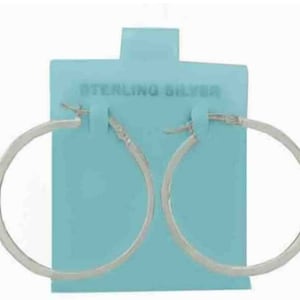 High Polished Hoop Earrings .925 Sterling Silver