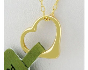 Heart Slide Pendant 14k Yellow Gold