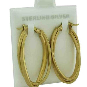 High Polished Hoop Earrings .925 Silver