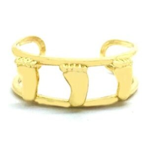 14K Solid Yellow Gold Adjustable Toe Ring - NWT