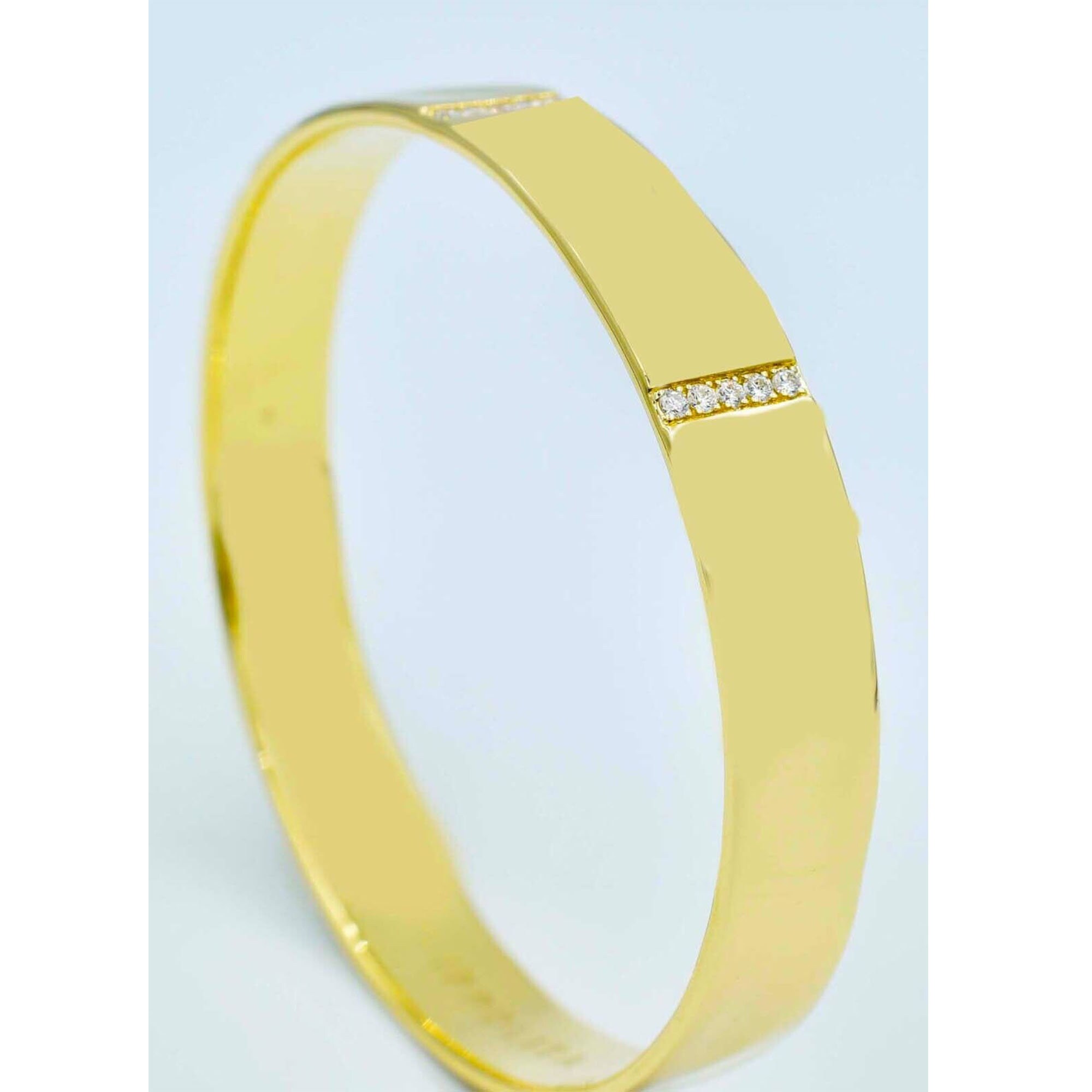 Ippolita 18K Yellow Gold Nova 5-Station Bangle in Riviera  Ippolita 5-Station 18K Gold & Diamond Bangle main image 2