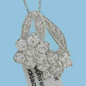 Witte Saffieren Hanger 925 Zilver