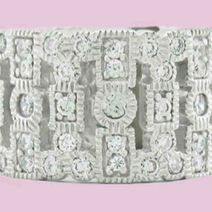 Top Quality Created White Sapphires Ring .925 Sterling Silver