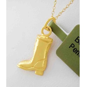 Boot Pendant Necklace 21k Yellow Gold
