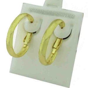 High Polished Hoop Earrings .925 Sterling Silver