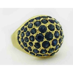 Genuine 2.50 Cts Blue Sapphires Ring 14K Gold