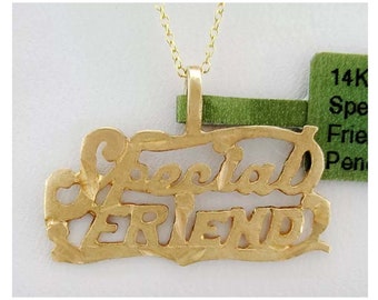 Special Friend Pendant 14k Yellow Gold