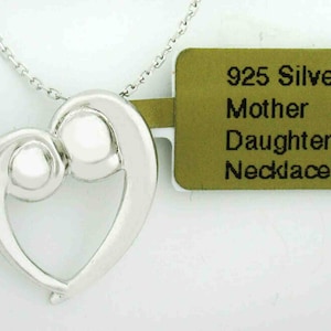 Mother & Daughter Pendant Necklace .925 Silver * New With Tag *