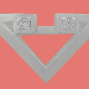 White Sapphires Ring Silver Plated