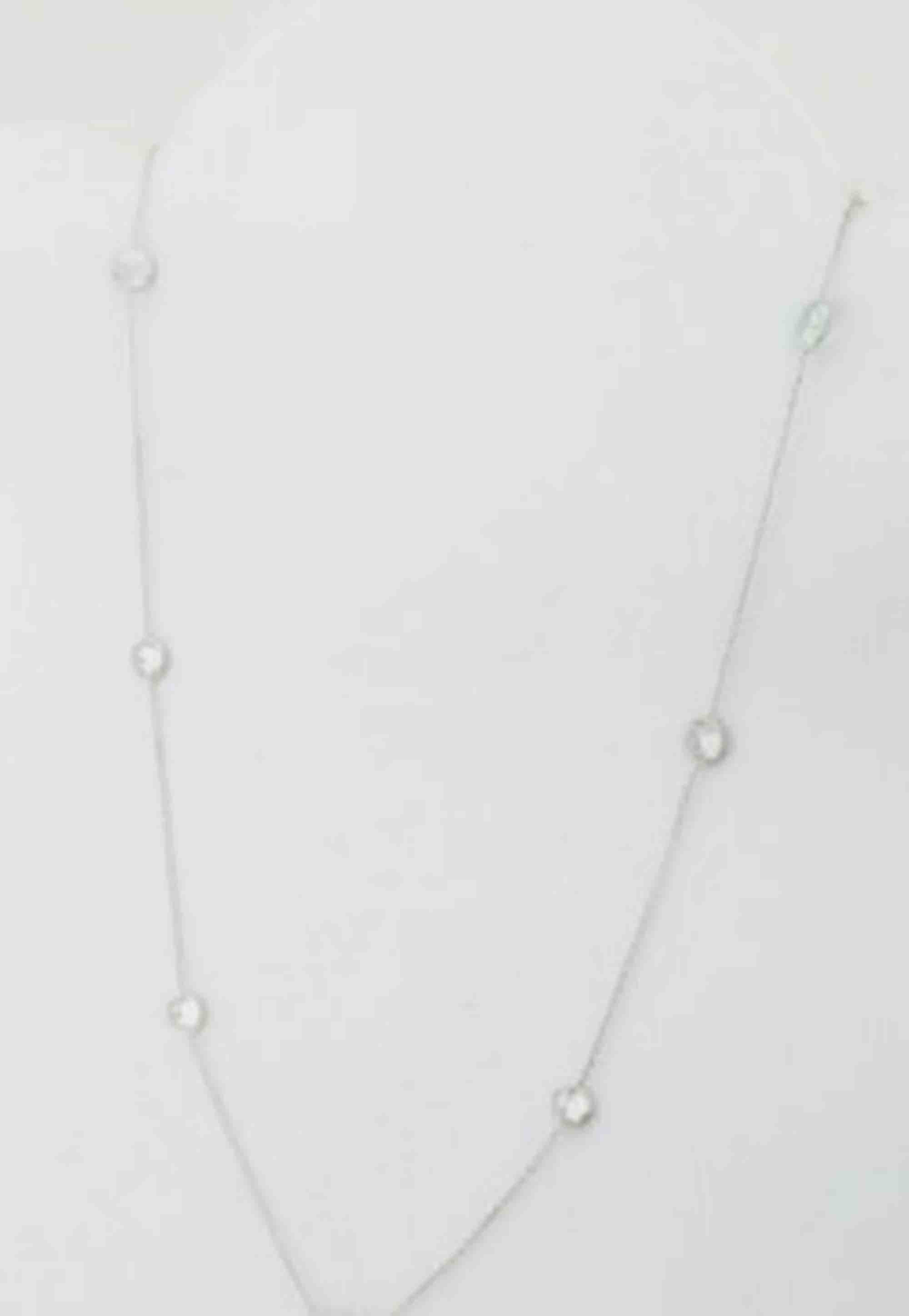 ホワイトサファイア☆ネックレス【MEJURI】Sapphire Necklace Floating Sapphire Necklace with White Sapphire - Jewelry