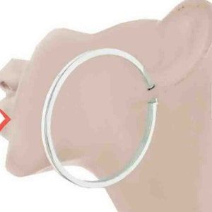 Hoop High Polished Hoop Earings .925 Silver * NEW WITH TAG