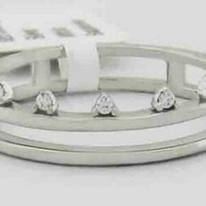 White Sapphires Ring .925 Sterling Silver