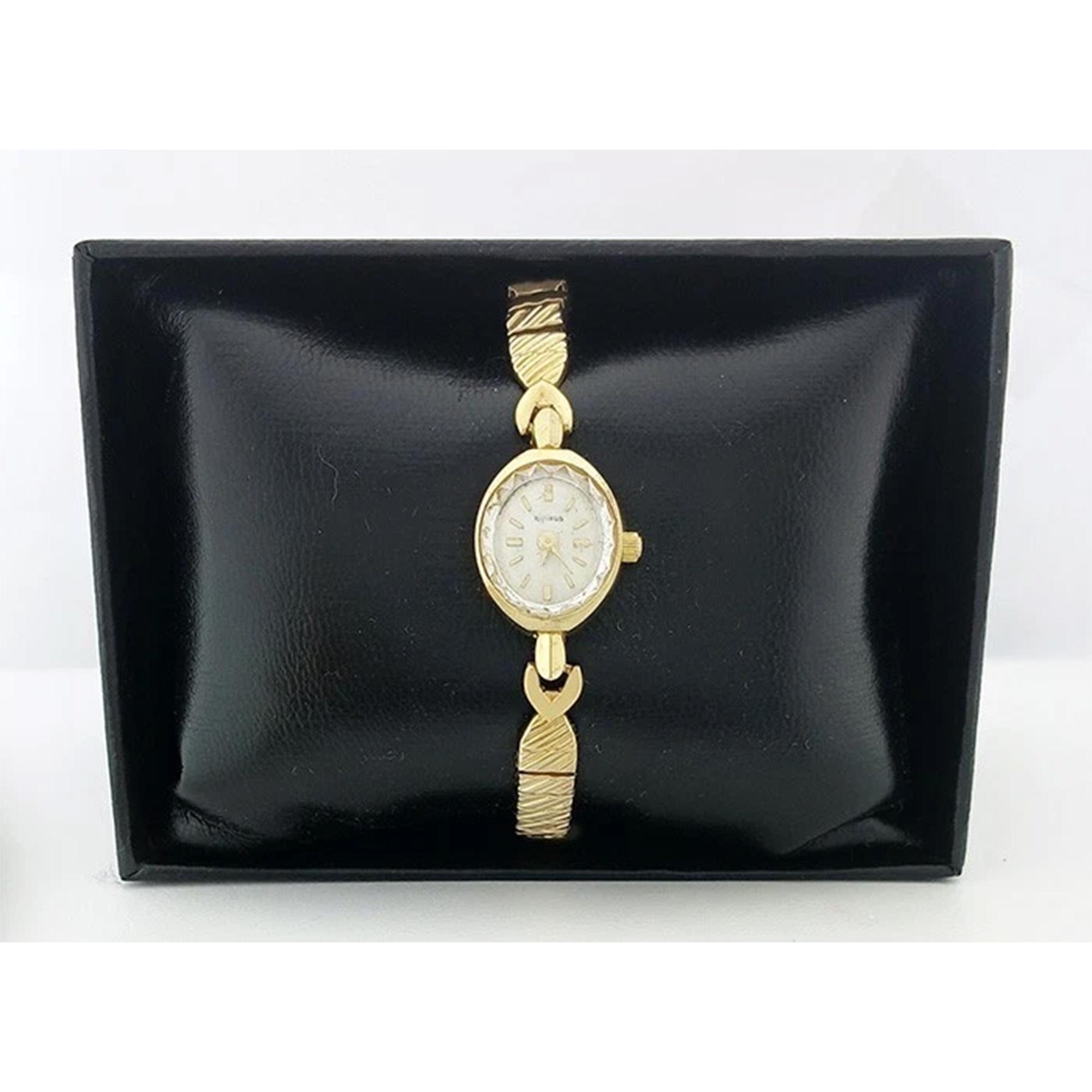 Benrus 14K w/Diamonds Vintage Benrus 14K Gold and Diamonds Ladies Wrist Watch  main image 4