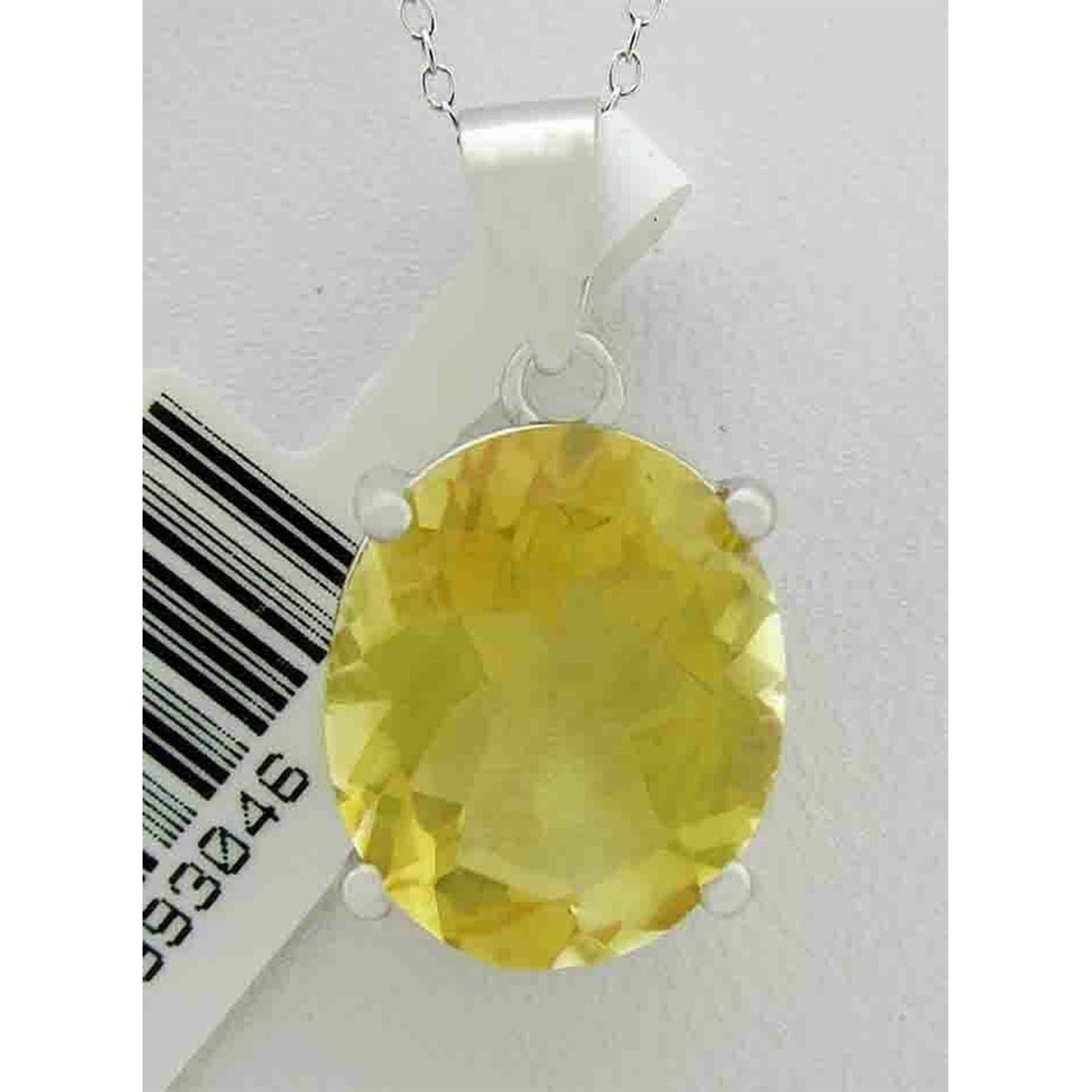 Genuine 5.15 Cts Yellow Topaz Necklace .925 Sterling Silver Etsy