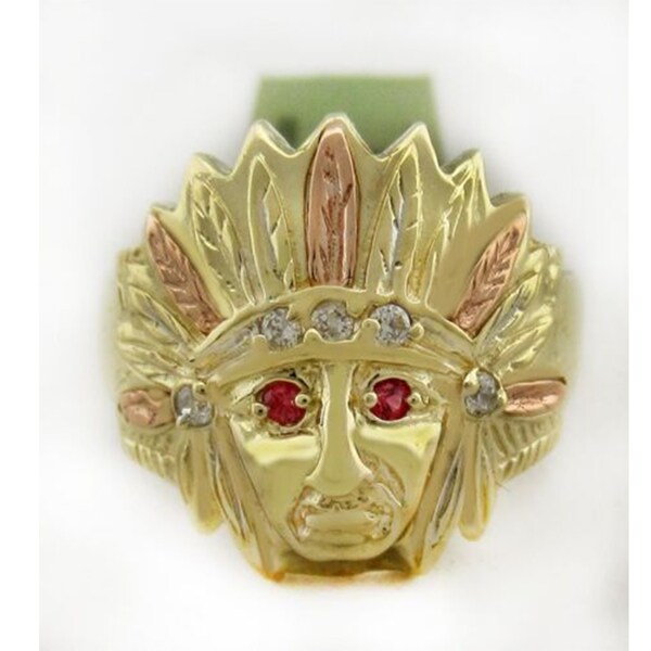 14k Gold Indian Head Rings Etsy