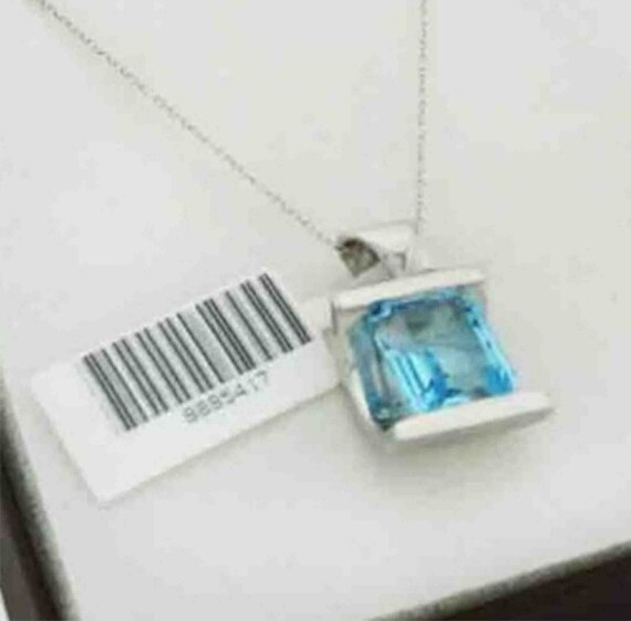 NicoWerk Halskette Damen Silber 925 – Silberkette Damen 925 mit Anhänger aus blauem Topas Edelstein, Kette für Frauen - SKE468