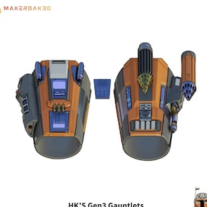 Mandalorian Inspired Gauntlets 3D Printable Vambraces Gen3 Cosplay Armor Props Star Wars Costume