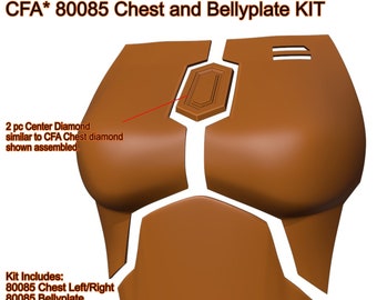 Model 80085: Custom Female Chest Armor 3D Printable