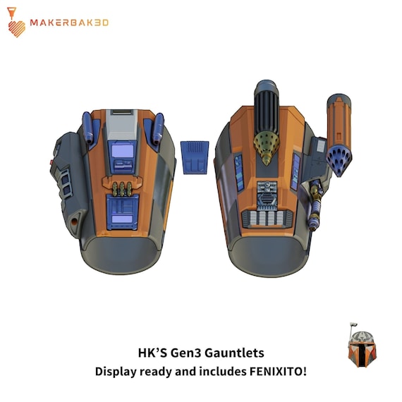 Star Wars Cosplay Mandalorian Costume Gauntlets - DIY 3D Print Files