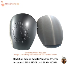 Black Sun Rebel Shoulder Armor 3D printable