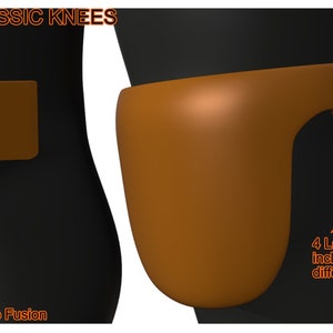Classic Bounty Hunter Knee Armor 3D printable