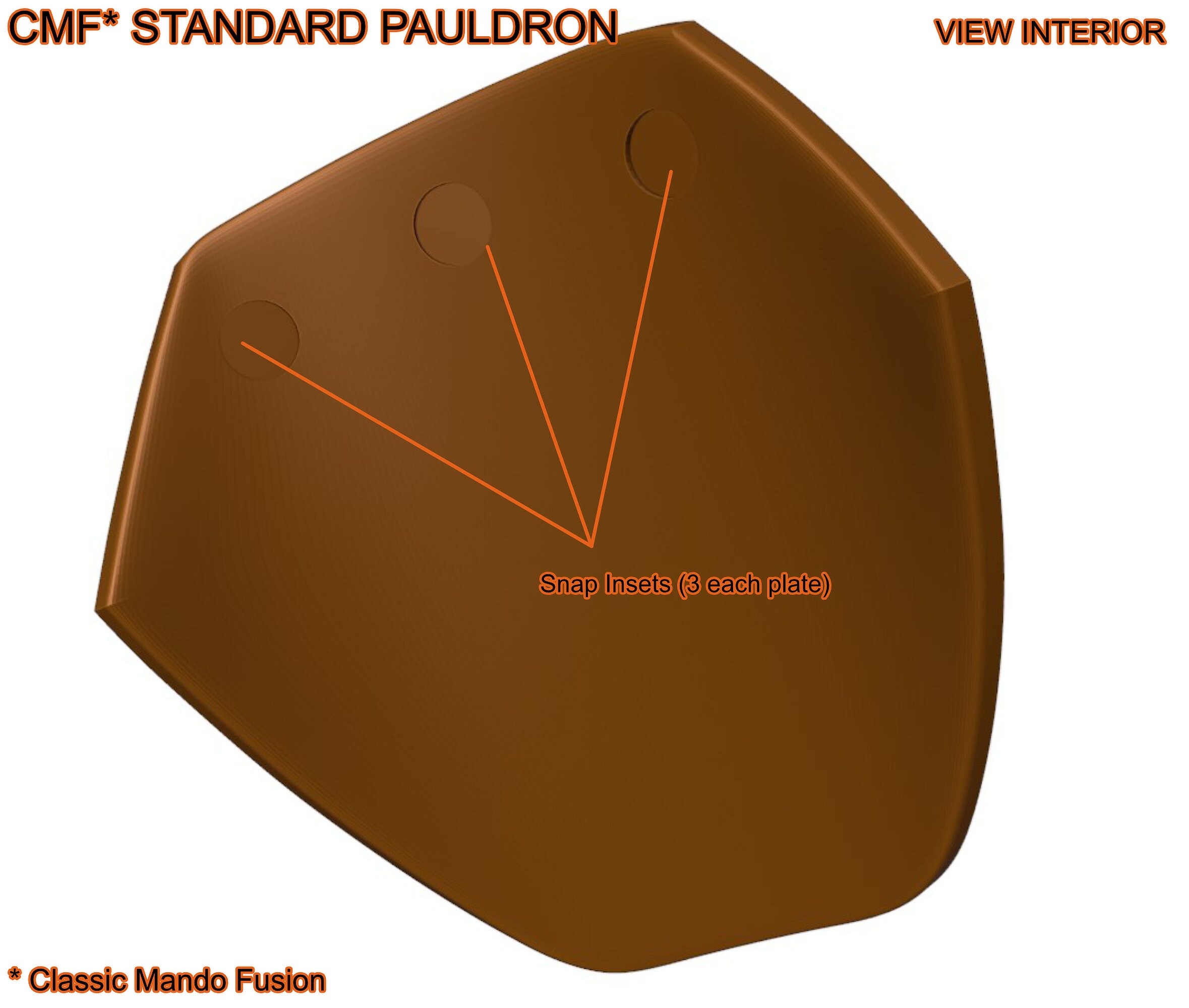 Shoulder Armor CMF 3D  STL File Printable  Model 