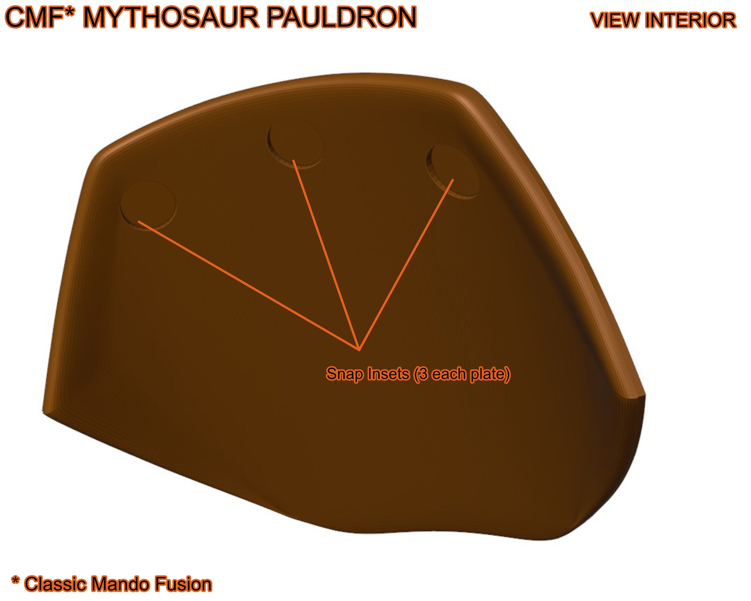 Mythosaur Shoulder Armor CMF 3D  STL File Printable  Model 
