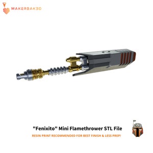 Fenixito Mini Flamethrower Vambrace Gauntlet Accessory 3D Printable