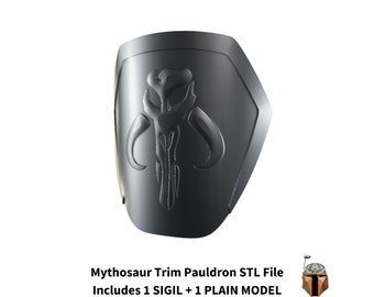 Mythosaur Trim Bounty Hunter Shoulder Armor 3D Printable