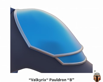 Valkyrix Female Bounty Hunter Pauldron Type B | 3D Printable Cosplay Armor Accessory