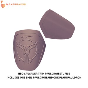Neo Crusader Trim Bounty Hunter Shoulder Armor 3D STL File Printable Model