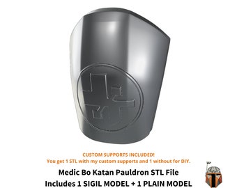 Armadura de hombro de heredera médica imprimible en 3D