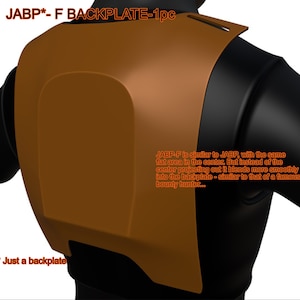 Classic Bounty Hunter Backplate Armor 3D printable