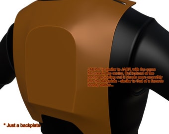 Classic Bounty Hunter Backplate Armor 3D printable