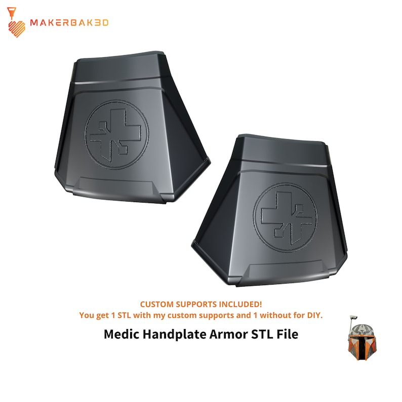 Medic Hand Plate Armor 3D Printable STL File - DIY Costume Accessory, Cosplay Prop image 2