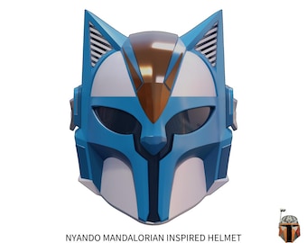 Nyando Cat Ear Helmet: 3D Printed Sci-Fi Cosplay Armor