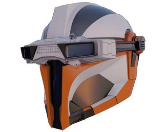 Technical Specialist Helmet: 3D Printed Custom Cosplay Armor, Sci-Fi Bounty Hunter