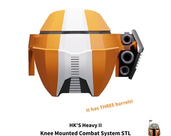 Heavy Bounty Hunter Knee Mounted Combat System 3D printable