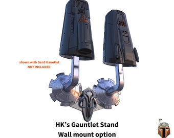 HK'S Gauntlet Display Stand Tabletop and Wall mount 3D printable