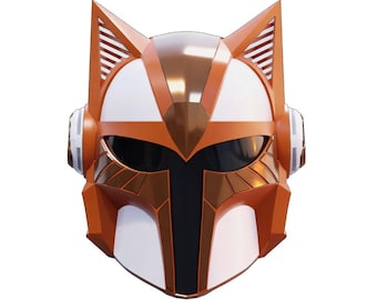 3D Printed Koneko Cat Ear Helmet: Anime Sci-Fi Cosplay Armor (Unfinished Kit)